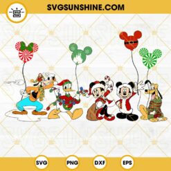 Disney Characters Christmas SVG, Christmas Friends SVG, Disney Xmas SVG PNG DXF EPS Files