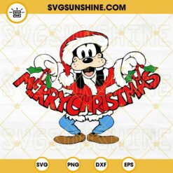 Disney Goofy Merry Christmas SVG PNG DXF EPS Cricut Silhouette Clipart