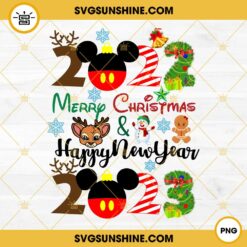 Disney Merry Christmas 2022 And Happy New Year 2023 PNG, Disney Christmas PNG, Happy New Year 2023 PNG