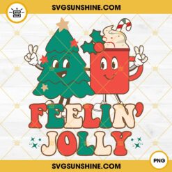 Feelin Jolly Christmas Tree PNG Digital Download
