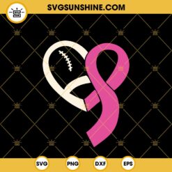 Football Breast Cancer Awareness SVG, Tackle Breast Cancer SVG, Pink Ribbon SVG PNG DXF EPS Digital Download