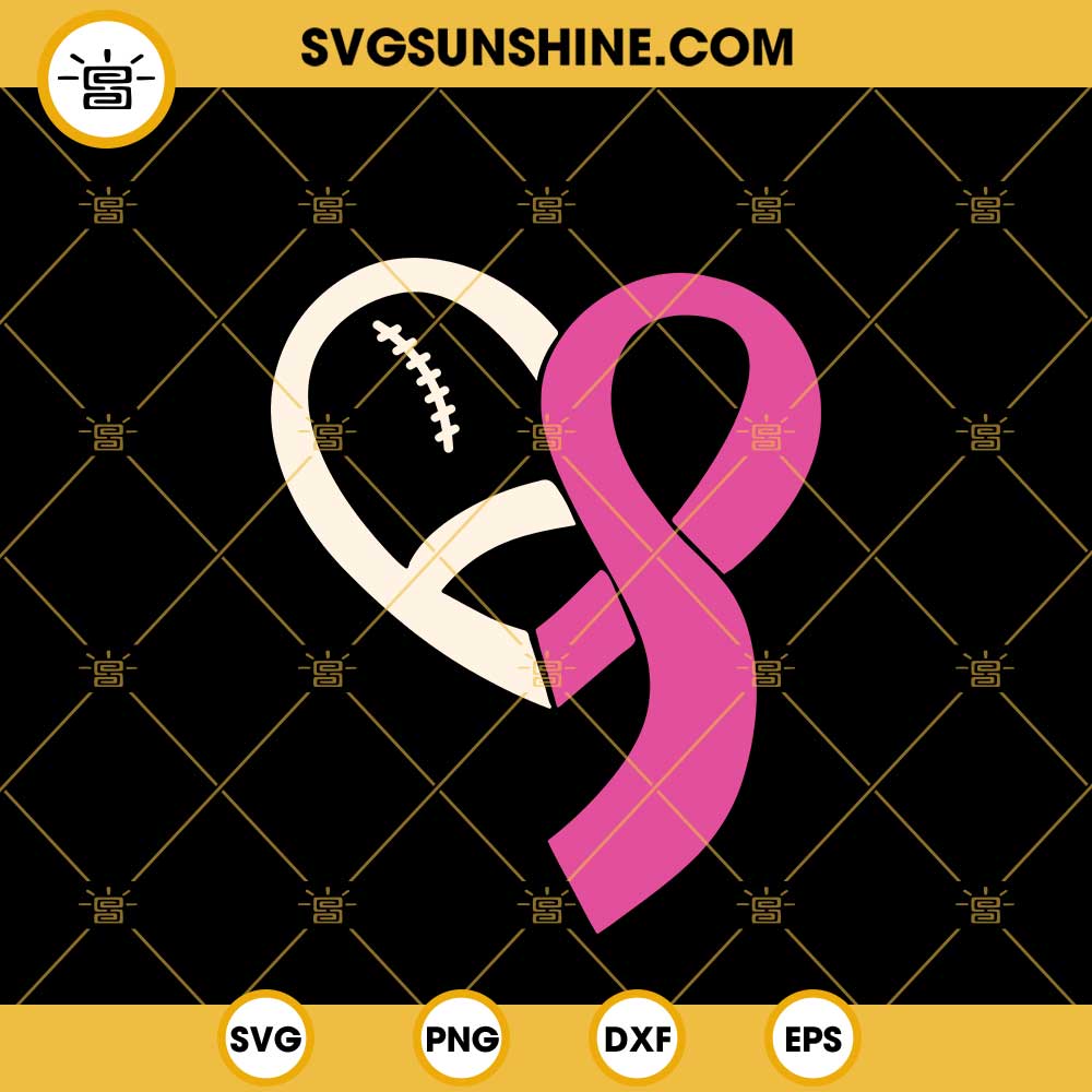 Strike Out Breast Cancer Awareness Pink Ribbon Football SVG Cut Files For  Cricut Silhouette,Premium Quality SVG - SVGMILO