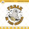 Freak In The Sheets Embroidery Design File, Funny Ghost Halloween Embroidery Designs