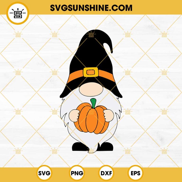 Gnome Pumpkin Fall Halloween SVG Files