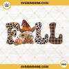 Gnomes Fall Leopard Sunflower PNG, Gnomes Buffalo Plaid PNG