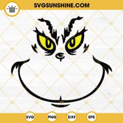 Grinch Face SVG, Grinch SVG PNG DXF EPS Files