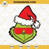 Grinch With Santa Hat And Sunglasses SVG Digital Download