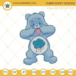 Grumpy Bear Care Bear Embroidery Design File