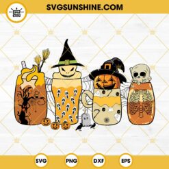 Halloween Coffee SVG, Horror Halloween Coffee SVG, Horror Coffee Pumpkin Witch Skull SVG