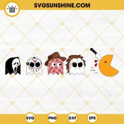 Halloween Horror Character Pac Man SVG, Cute Horror Character SVG PNG DXF EPS Instant Download