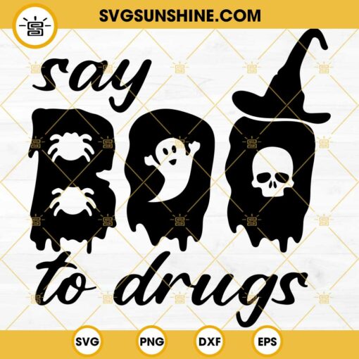 Halloween Red Ribbon Week SVG, Say Boo To Drugs SVG, Drug Free SVG