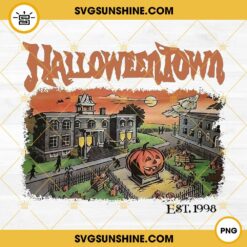 Halloweentown Est 1998 PNG, Halloween Town Pumpkin PNG Digital Download