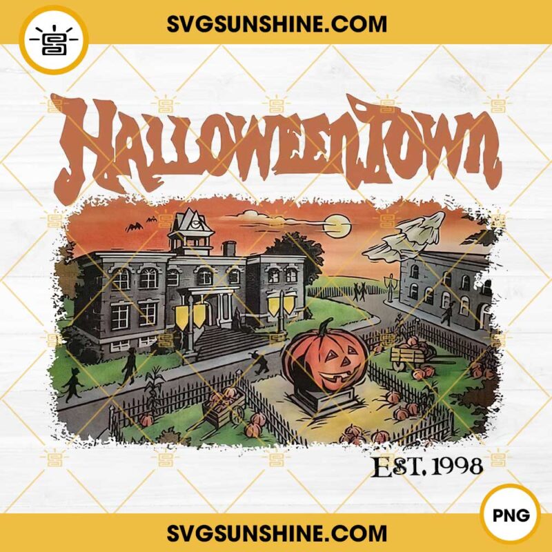 Halloween Town Pumpkin
 Halloweentown Est 1998 PNG Halloween Town Pumpkin PNG Digital Download