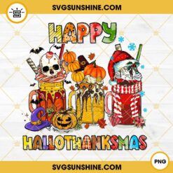 Happy Hallothanksmas Cow PNG, Xmas Cow PNG, Fall Halloween Thanksgiving Christmas Farmhouse PNG
