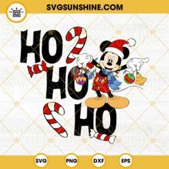 Ho Ho Ho Mickey Christmas SVG, Disney Mickey Santa Hat Christmas SVG PNG DXF EPS Cut Files