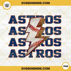Houston Astros Baseball PNG, Astros Baseball Lightning Bolt PNG Design File