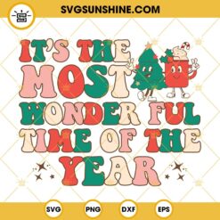 It’s The Most Wonderful Time Of The Year SVG, Christmas Quotes SVG PNG DXF EPS Cut Files