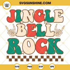 Jingle Bell Rock SVG, Christmas Rock Music SVG PNG DXF EPS Cut Files