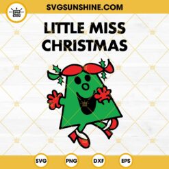 Little Miss Christmas SVG PNG DXF EPS Cut File For Cricut Silhouette