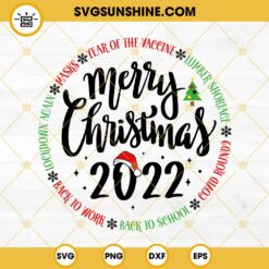 Merry Christmas 2022 SVG, Merry Christmas Saying SVG, Christmas Ornament SVG, Christmas 2022 SVG Files For Cricut