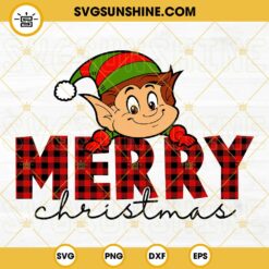 Merry Christmas Chibi Elf SVG, Elf Christmas SVG, Elf Santa Hat SVG PNG DXF EPS Files