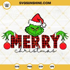 Merry Christmas Grinch SVG, Grinch Face Christmas SVG, Grinch Merry Christmas SVG