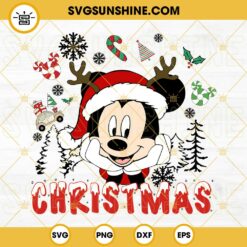 Mickey Christmas SVG, Disney Christmas SVG, Christmas Mickey Mouse Santa Reindeer SVG