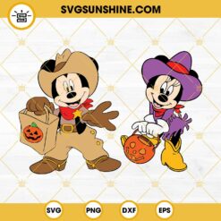 Mickey Minnie Halloween SVG Bundle, Disney Pumpkin Halloween SVG PNG EPS DXF Cut Files