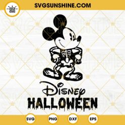 Mickey Skeleton SVG, Mickey Halloween SVG, Disney Skeleton SVG PNG DXF EPS Cricut Silhouette Vector Clipart