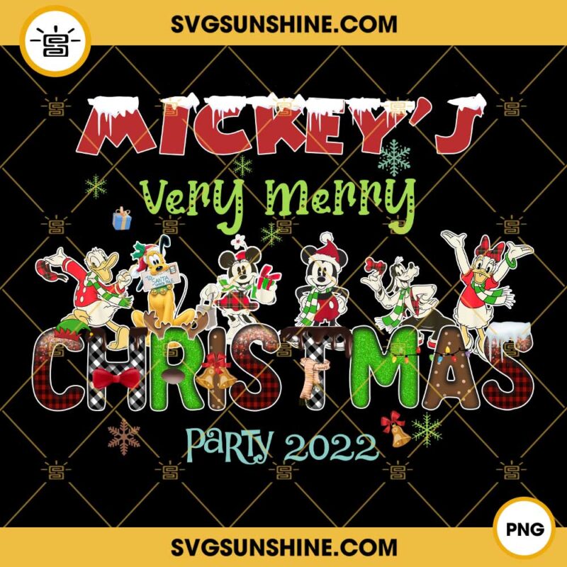 Mickey Very Merry Christmas Party 2022 PNG, Mickey And Friends