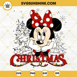 Minnie Mouse Reindeer Christmas SVG, Christmas Minnie Disney SVG, Minnie Santa Hat SVG