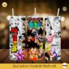 Dragonball Z 20oz Skinny Tumbler Template PNG, Dragonball Goku, Vegeta Tumbler Template PNG File Digital Download