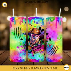 Freddy Krueger Tumbler Template PNG File Digital Download