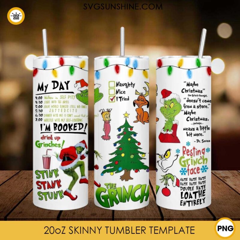 Grinch Tumbler Png The Grinch Quotes Christmas Oz Tumbler Png File | My ...