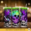 Skull Horror 20oz Skinny Tumbler Template PNG File Digital Download