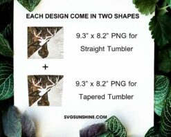 Deer Hunting 20oz Skinny Tumbler Template PNG File Digital Download