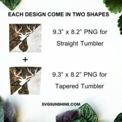 Deer Hunting 20oz Skinny Tumbler Template PNG File Digital Download