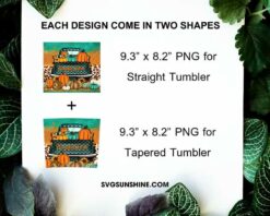 Fall Pumpkin Farm Truck 20oz Tumbler PNG File Digital Download