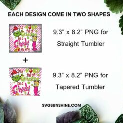 The Grinch And Cindy Lou Who Tumbler Wrap PNG, In A World Full Of Grinches Be A Cindy Lou Who 20oz Tumbler PNG File