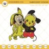 Pikachu And Mickey Mouse Embroidery Designs, Pikachu Embroidery Files, Mickey Machine Embroidery Design File