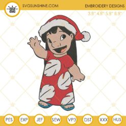 Lilo Pelekai Christmas Embroidery Designs, Lilo & Stitch Embroidery Files