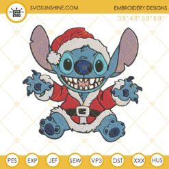 Stitch Santa Claus Christmas Machine Embroidery Design File