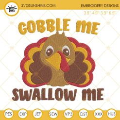Gobble Gobble Gobble Embroidery Design File