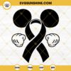 Mouse Ears No One Fights Alone Cancer Awareness SVG DXF EPS PNG Cricut Silhouette