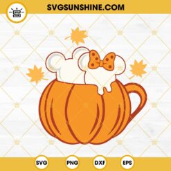 Pumpkin Spice Mouse Heads SVG PNG DXF EPS Cricut Silhouette Vector Clipart