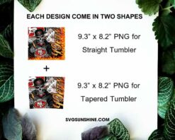 San Francisco 49ers Skull Frame 20oz Skinny Tumbler Template PNG, San Francisco 49ers Tumbler Template PNG File Digital Download