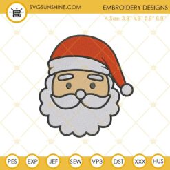 Santa Claus Face Embroidery Design File