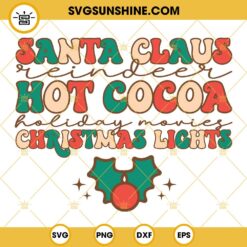 Santa Claus Hot Cocoa SVG, Santa Claus Christmas SVG PNG DXF EPS Cut Files