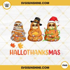 Happy Hallothanksmas Coffee SVG, Christmas Coffee SVG, Thanksgiving SVG, Halloween Coffee Latte SVG