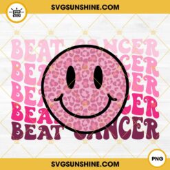 Smiley Beat Cancer PNG, Breast Cancer Awareness PNG, Retro Breast Cancer PNG